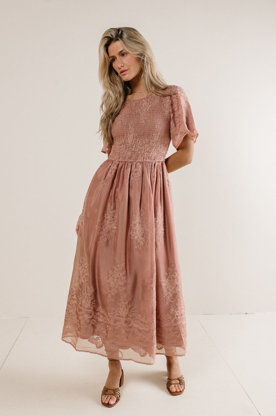 Clothing böhme | Alora Embroidered Dress In Dusty Rose