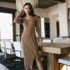 Clothing böhme | Larissa Ribbed Dress In Camel