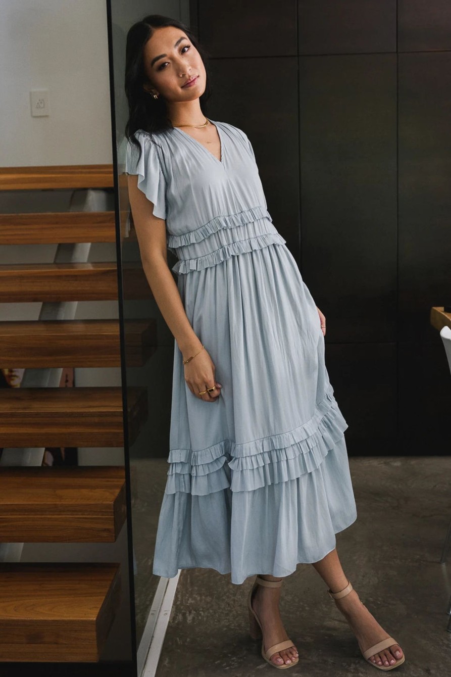 Clothing böhme | Willa Ruffle Dress In Light Blue