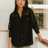 Clothing böhme | Victoria Contrast Button Up In Black