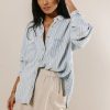 Clothing böhme | Brynn Striped Shacket Blue