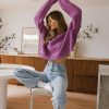 Clothing böhme | Lauren Textured Sweater In Fuchsia