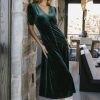 Clothing böhme | Lia Velvet Dress In Emerald