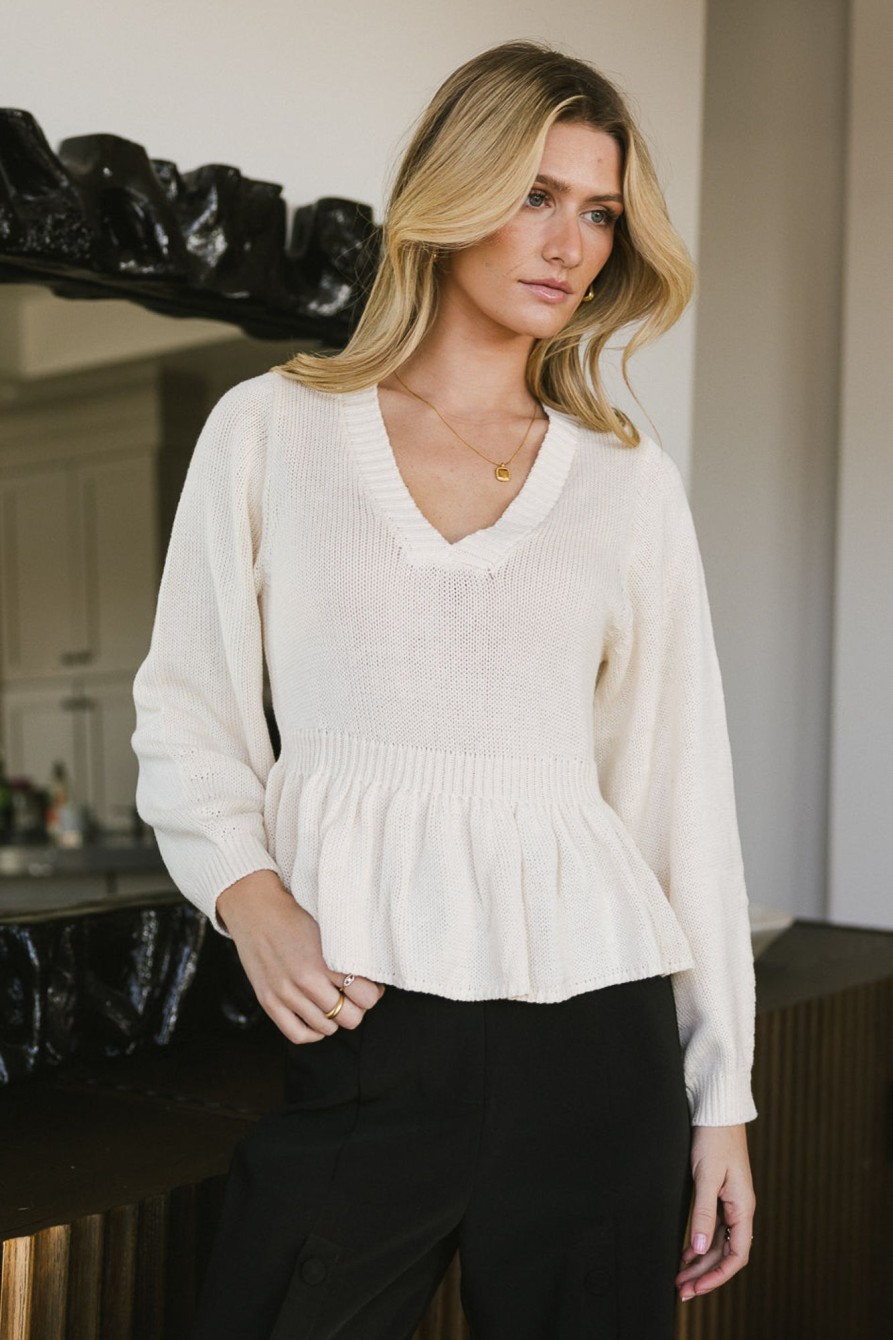 Clothing böhme | Regina Sweater Top In Ivory