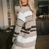 Clothing böhme | Lena Striped Sweater Oatmeal