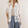 Clothing böhme | Floral Lace Button Up In Ivory