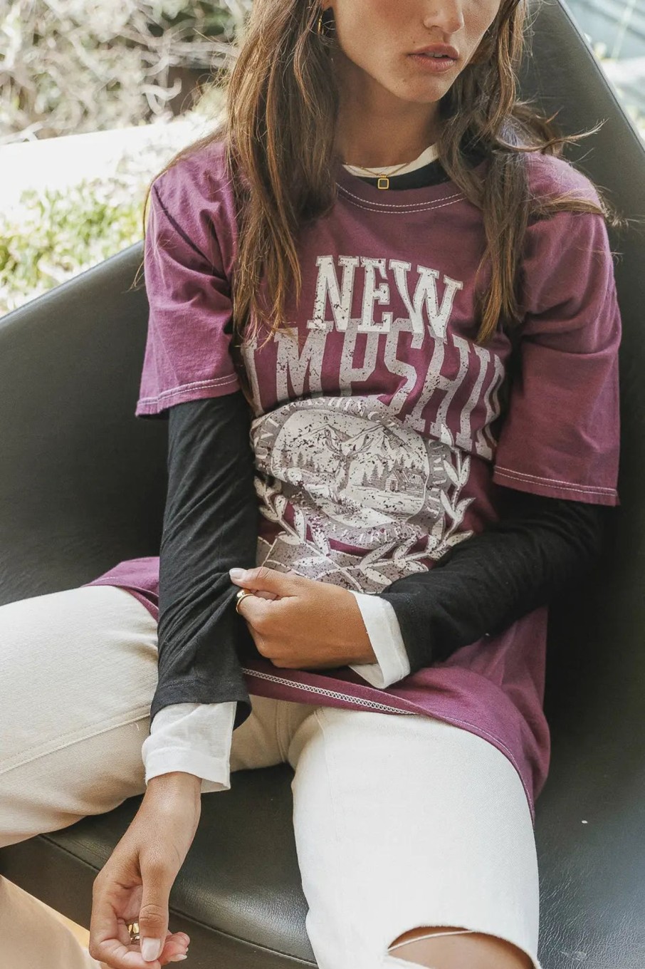 Clothing böhme | New Hampshire Graphic Tee Burgundy