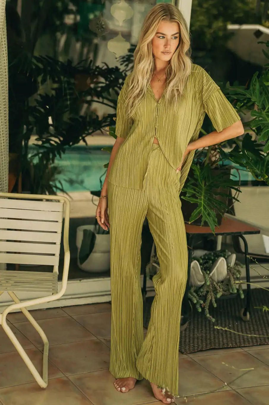 Clothing böhme | Clara Ribbed Pants In Green