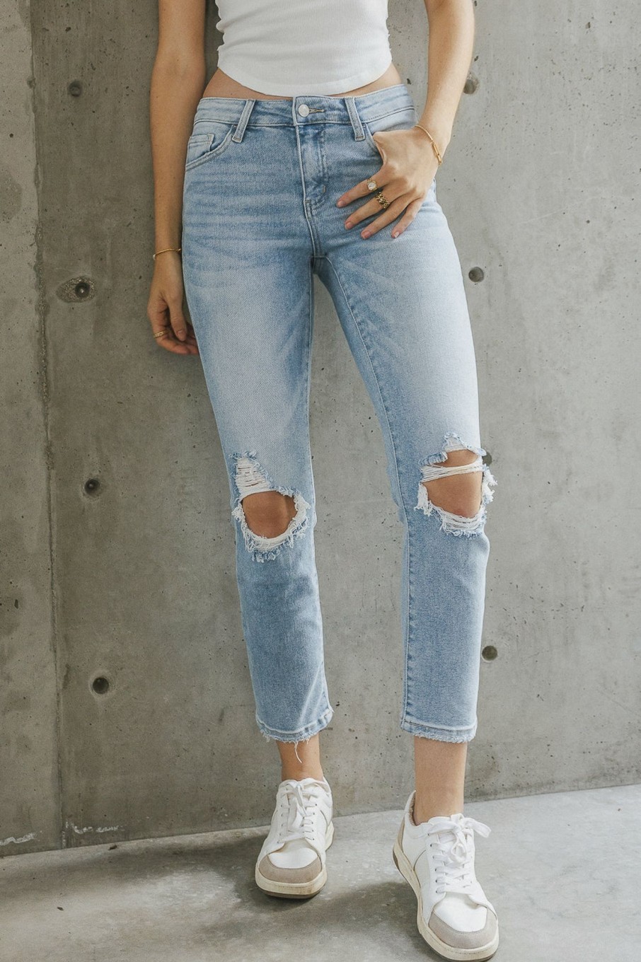 Clothing böhme | Mallory Distressed Jeans Light Wash