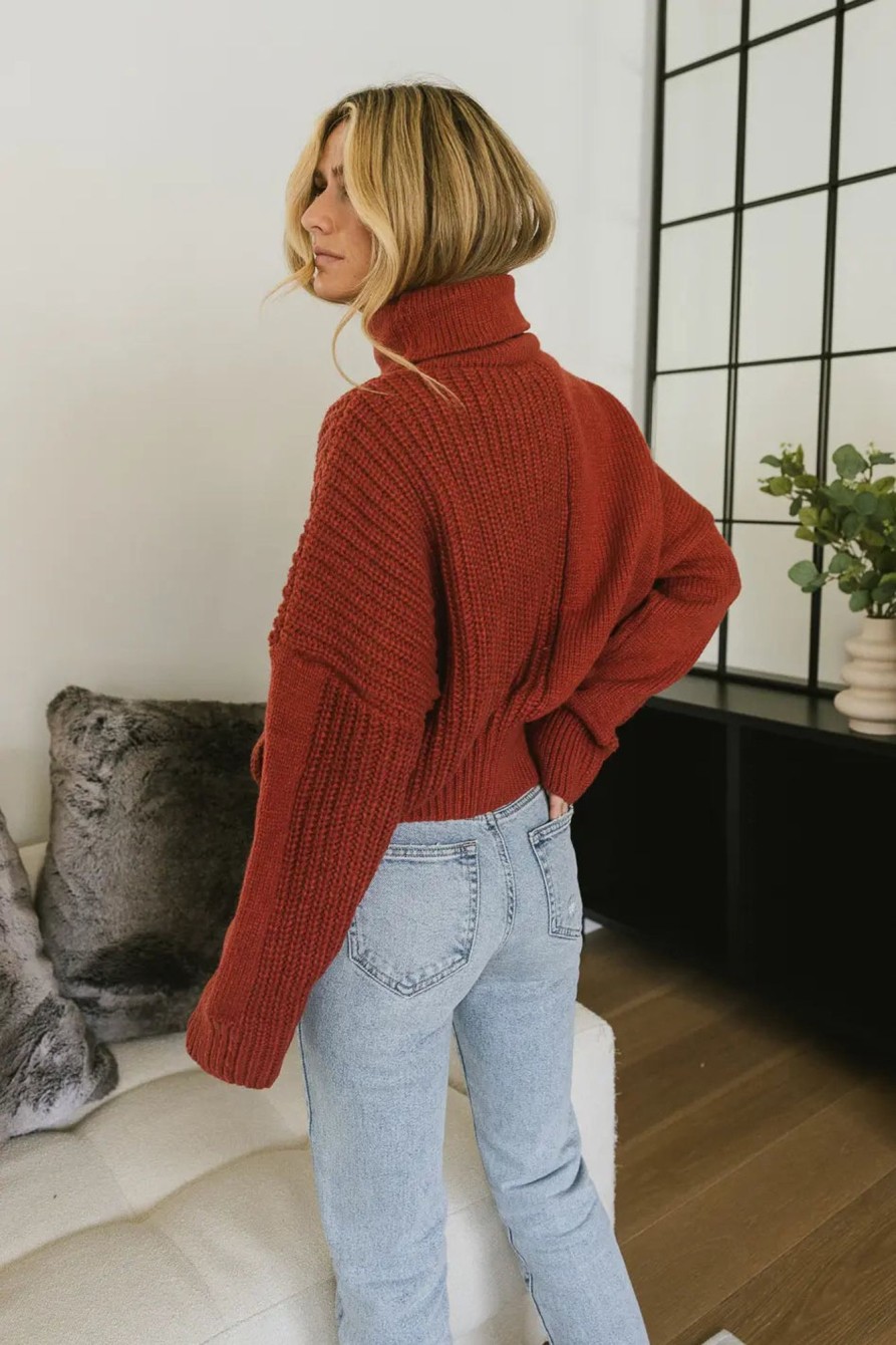 Clothing böhme | Catherine Turtleneck Sweater In Brick