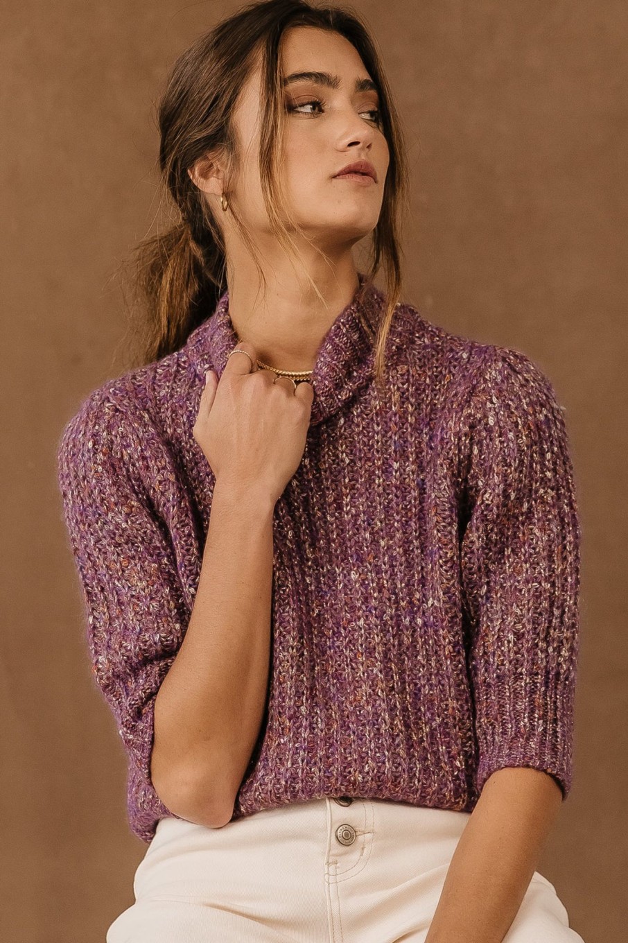 Clothing böhme | Vero Moda Brie Short Sleeve Sweater In Purple