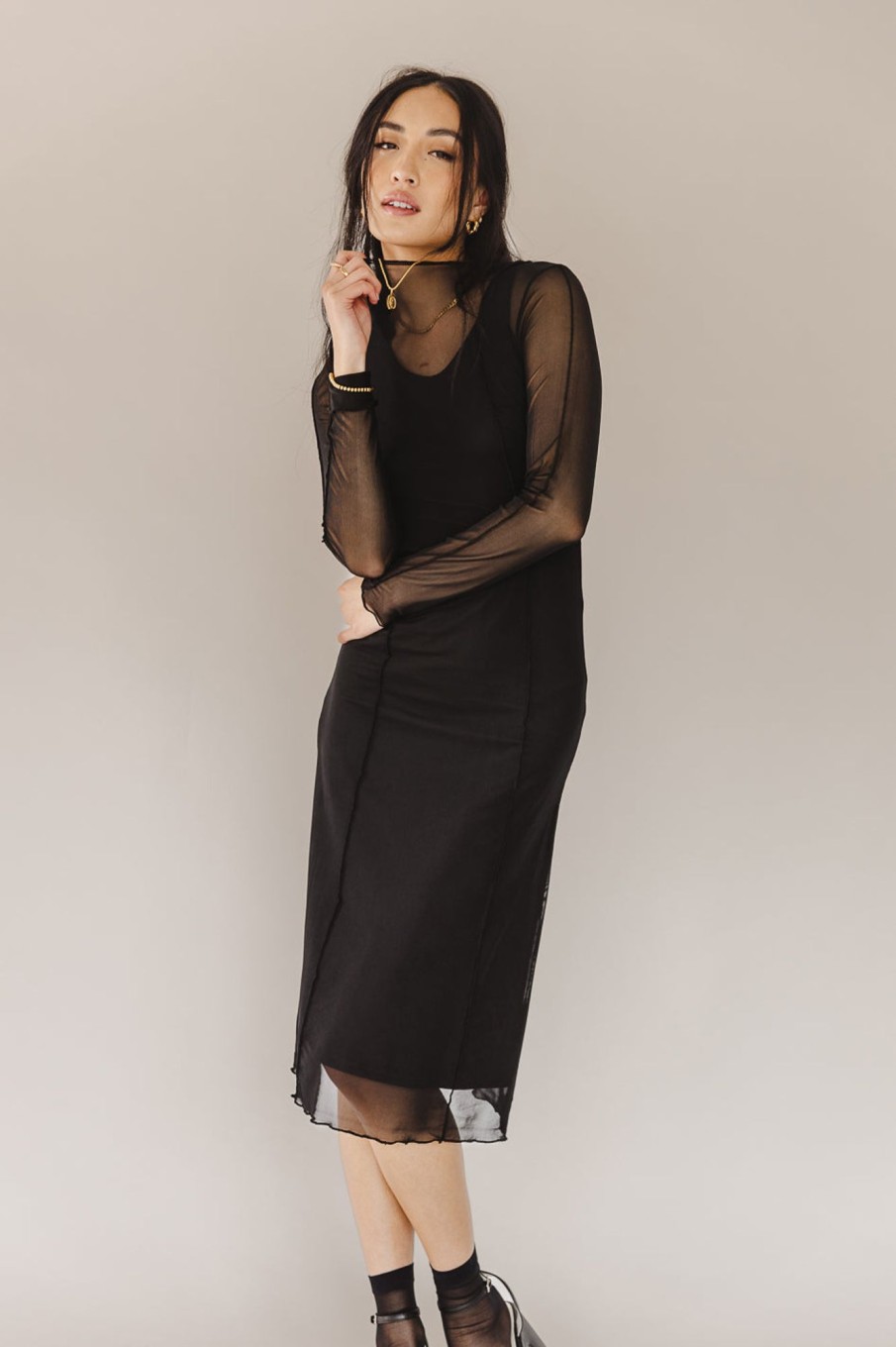 Clothing böhme | Trinity Mesh Dress In Black