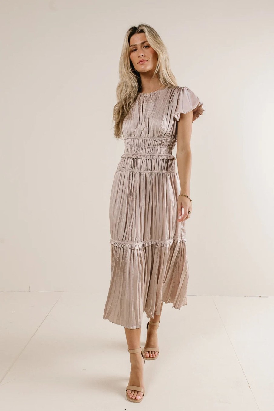 Clothing böhme | Julianne Pleated Dress In Mauve