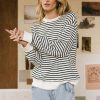 Clothing böhme | Torri Striped Sweater Cream