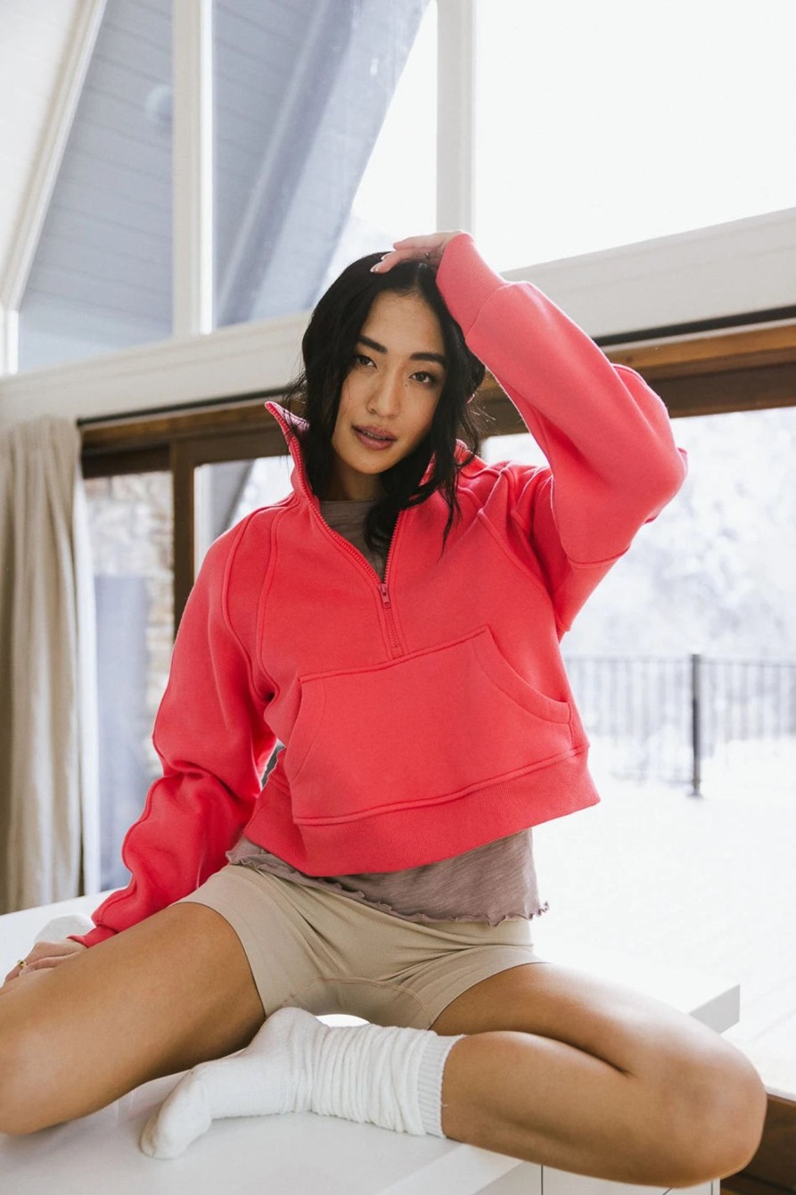 Clothing böhme | Alyssa Half Zip In Coral