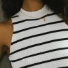 Clothing böhme | Monique Striped Tank In White