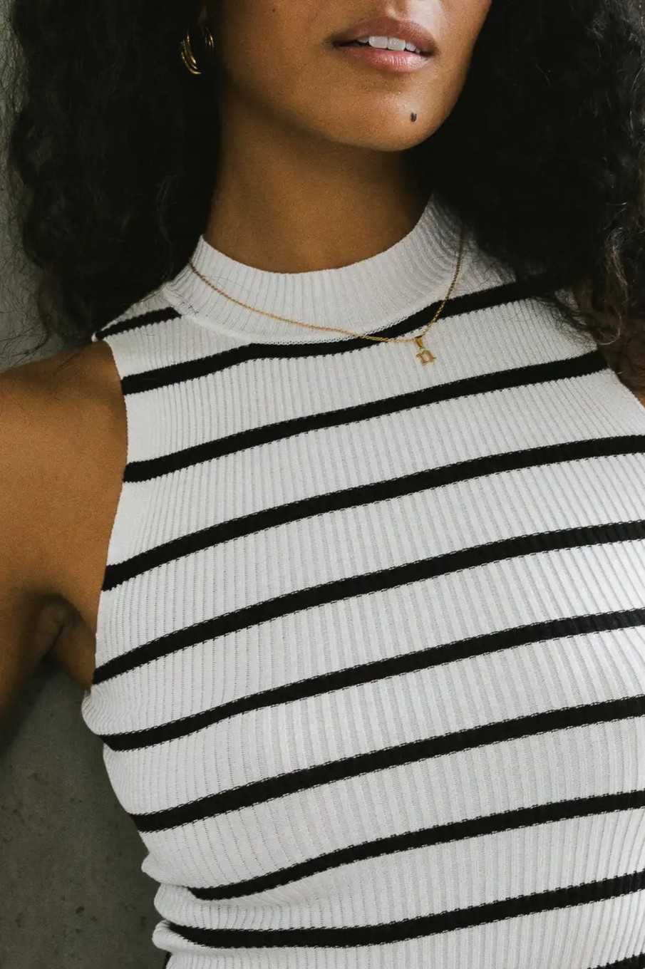 Clothing böhme | Monique Striped Tank In White