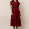 Clothing böhme | Willa Ruffle Dress In Brick