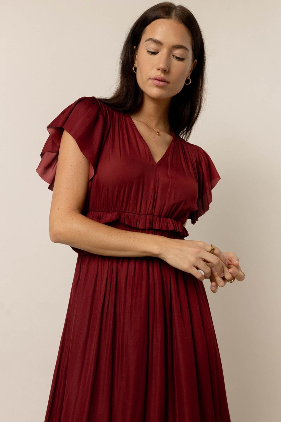 Clothing böhme | Willa Ruffle Dress In Brick