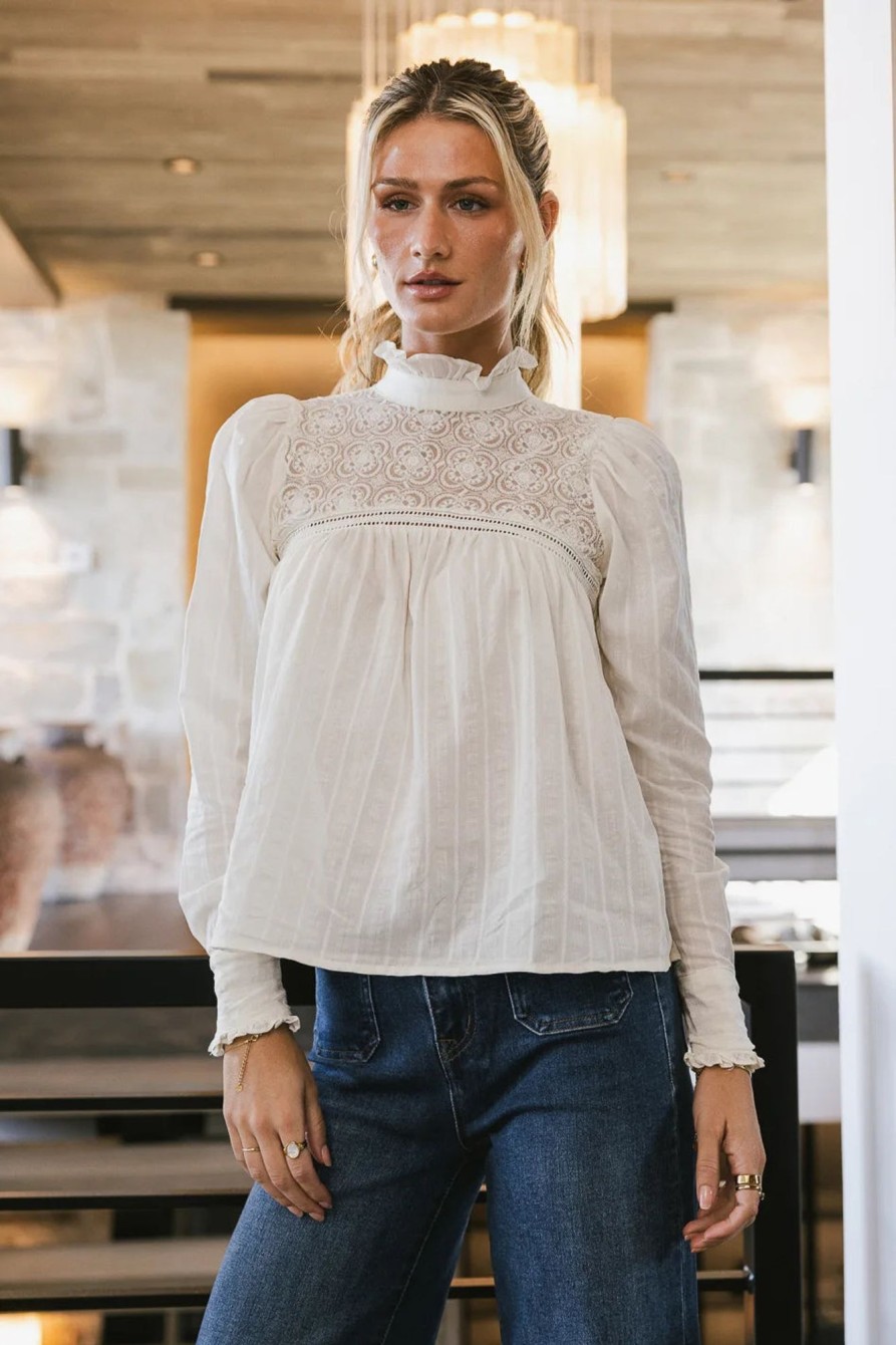 Clothing böhme | Anahi Lace Top In Cream