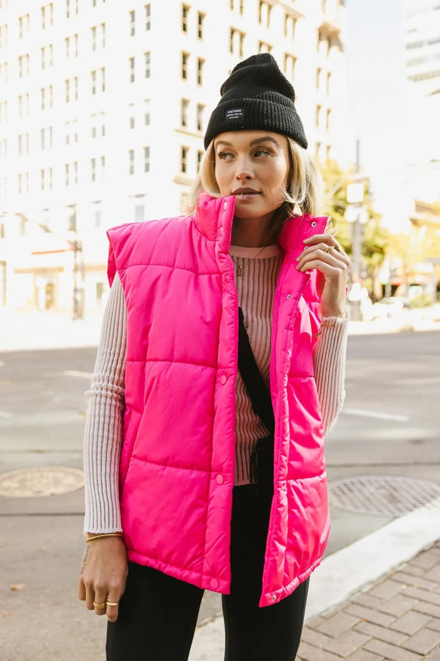 Clothing böhme | Caelan Puffer Vest In Pink