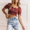 Clothing böhme | Natasha Floral Top Rust