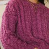 Clothing böhme | Annie Cable Knit Sweater In Pink