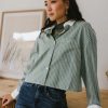 Clothing böhme | Cassidy Striped Button Up Green