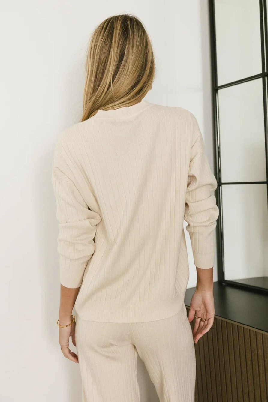 Clothing böhme | Myla Ribbed Sweater In Oatmeal