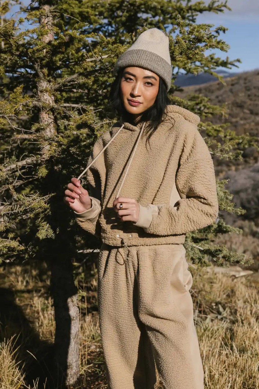 Clothing böhme | Callie Sherpa Hoodie In Camel