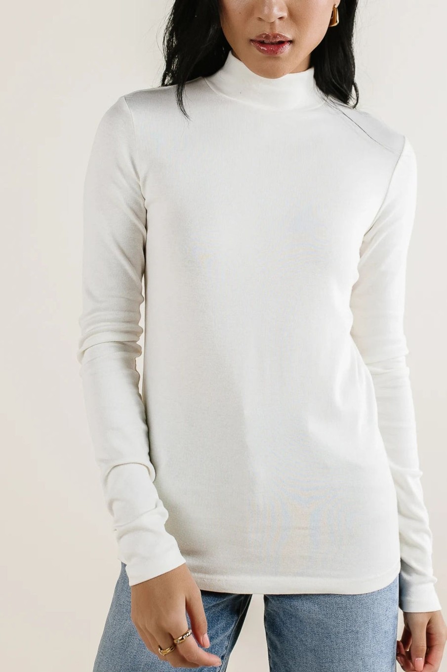 Clothing böhme | Alani Mock Neck Top In Ivory