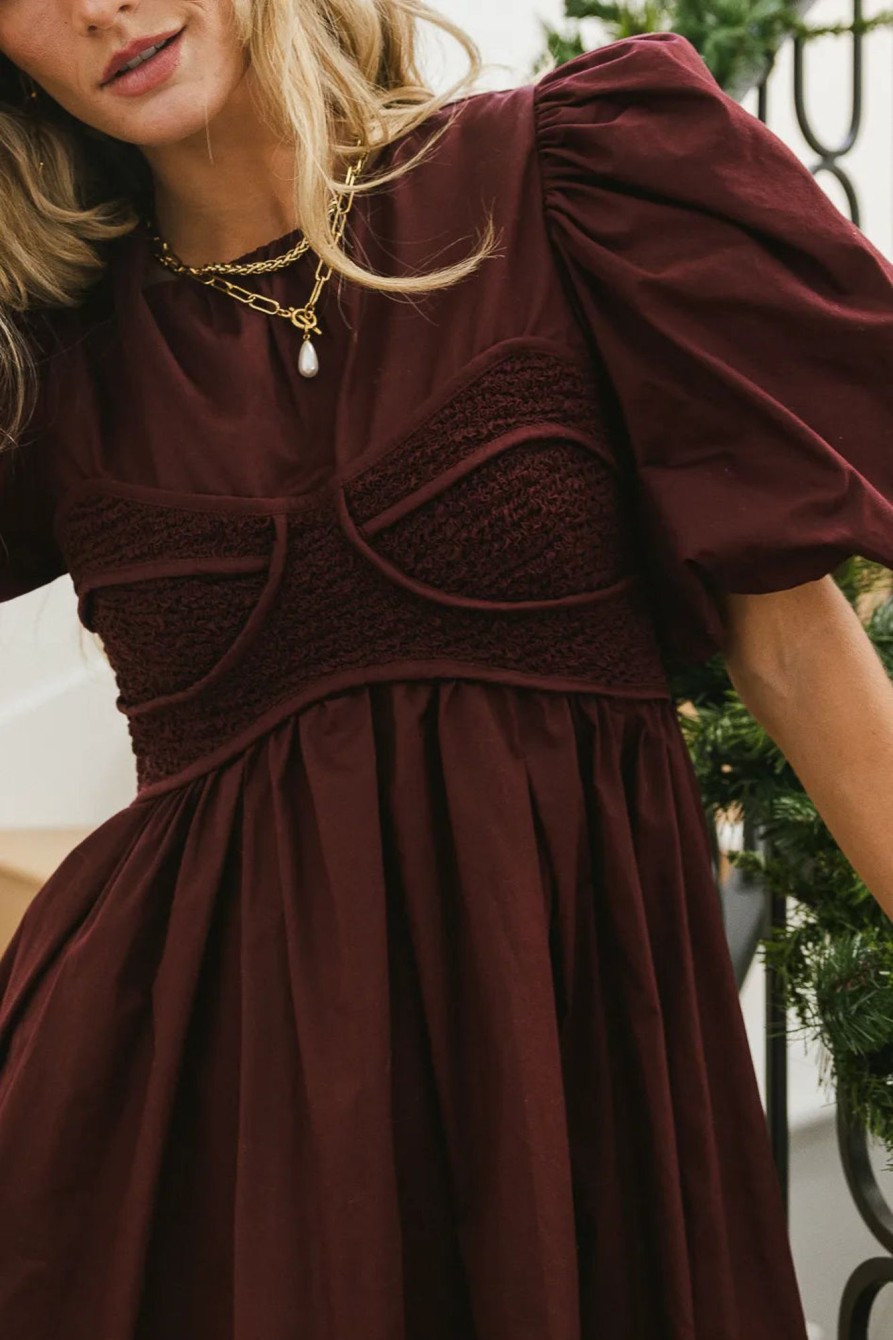 Clothing böhme | Claire Maxi Dress In Burgundy