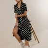 Clothing böhme | Vikki Polka Dot Dress Black