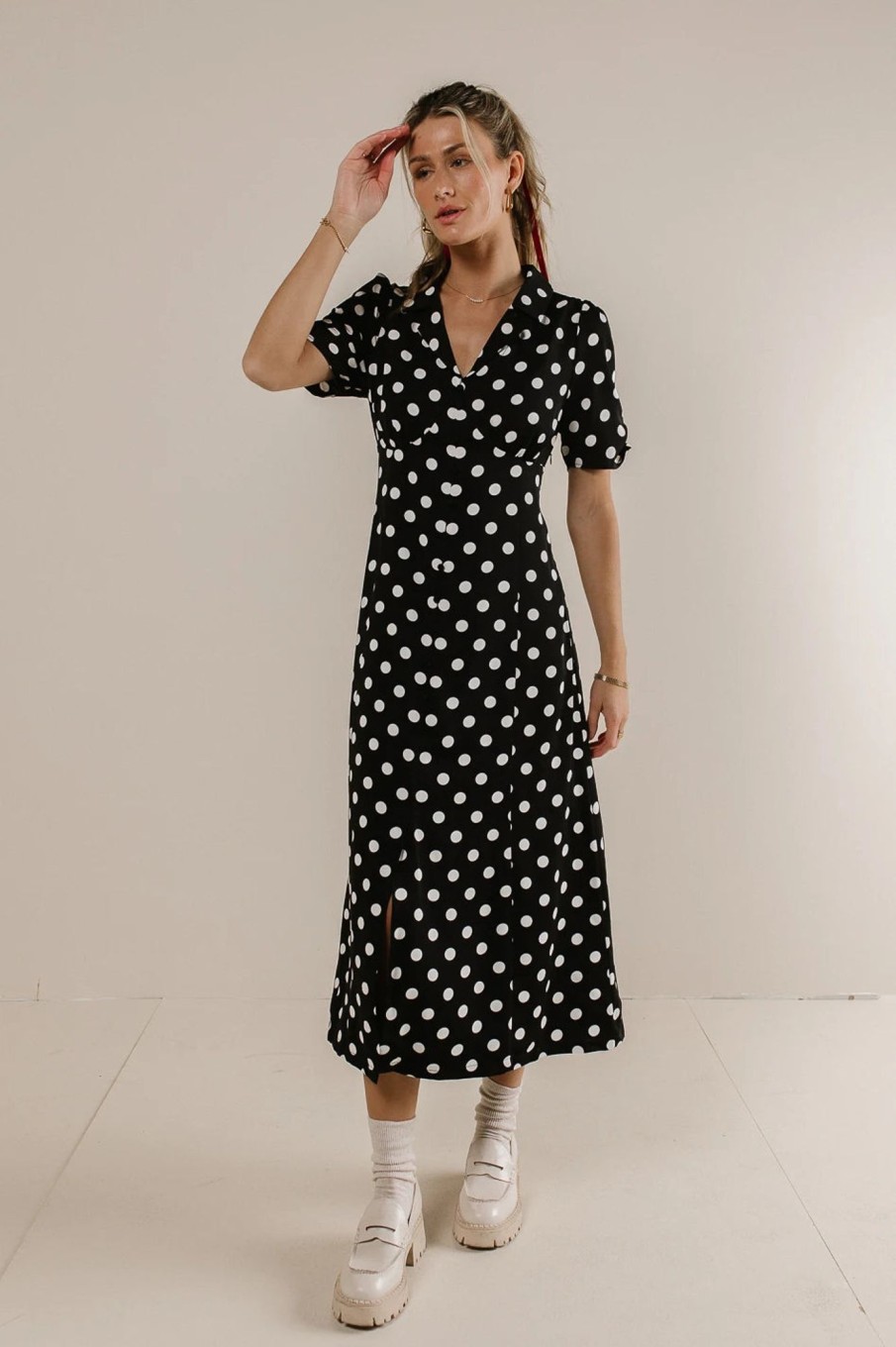 Clothing böhme | Vikki Polka Dot Dress Black