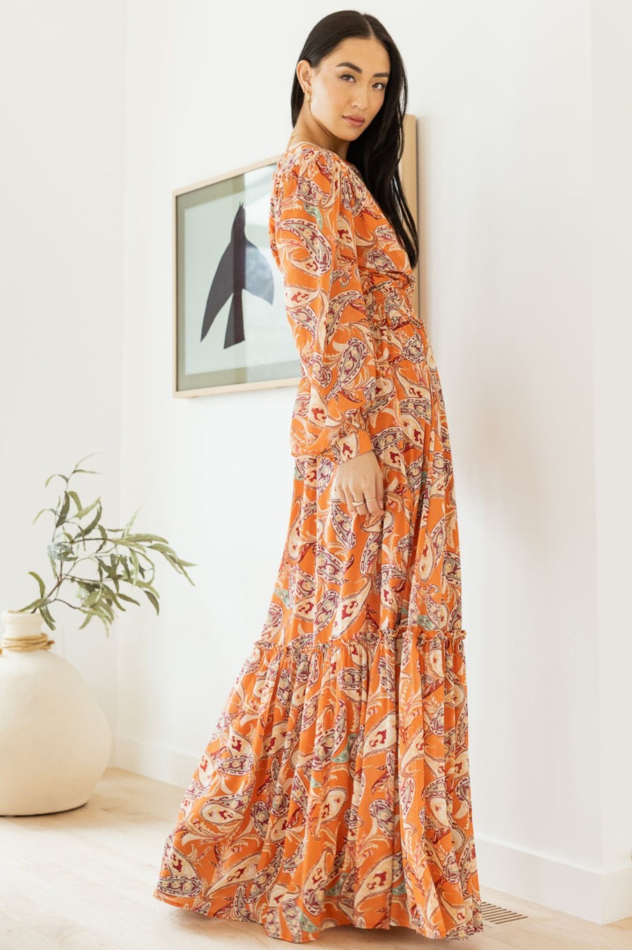 Clothing böhme | Xana Paisley Dress Orange