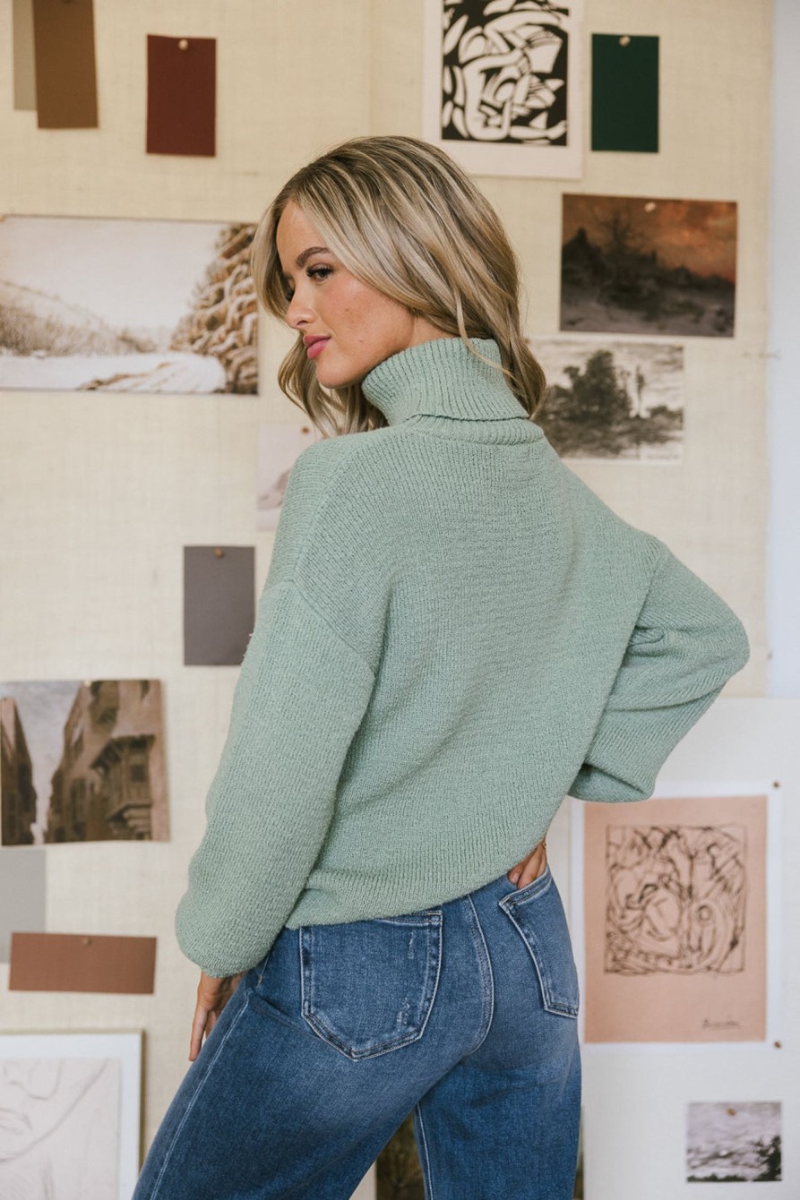 Clothing böhme | Shea Turtleneck Sweater In Green