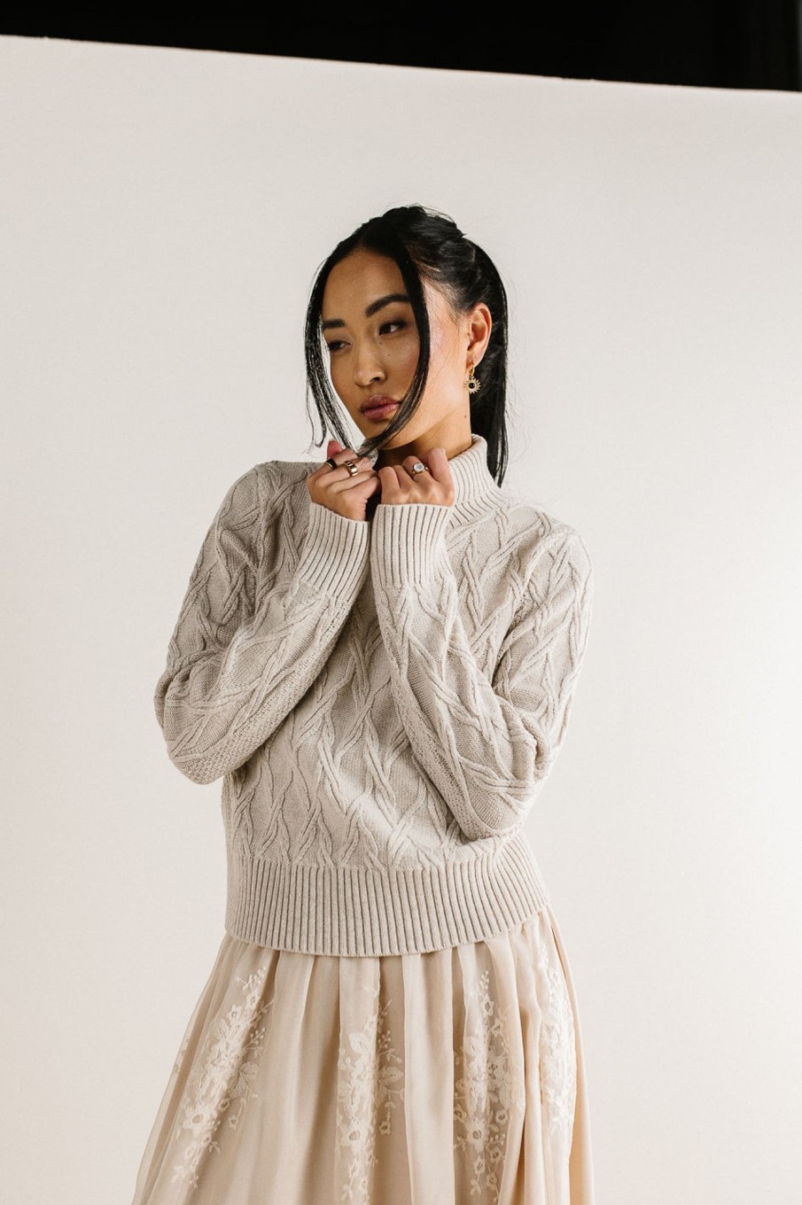 Clothing böhme | Maeve Turtleneck Sweater In Tan