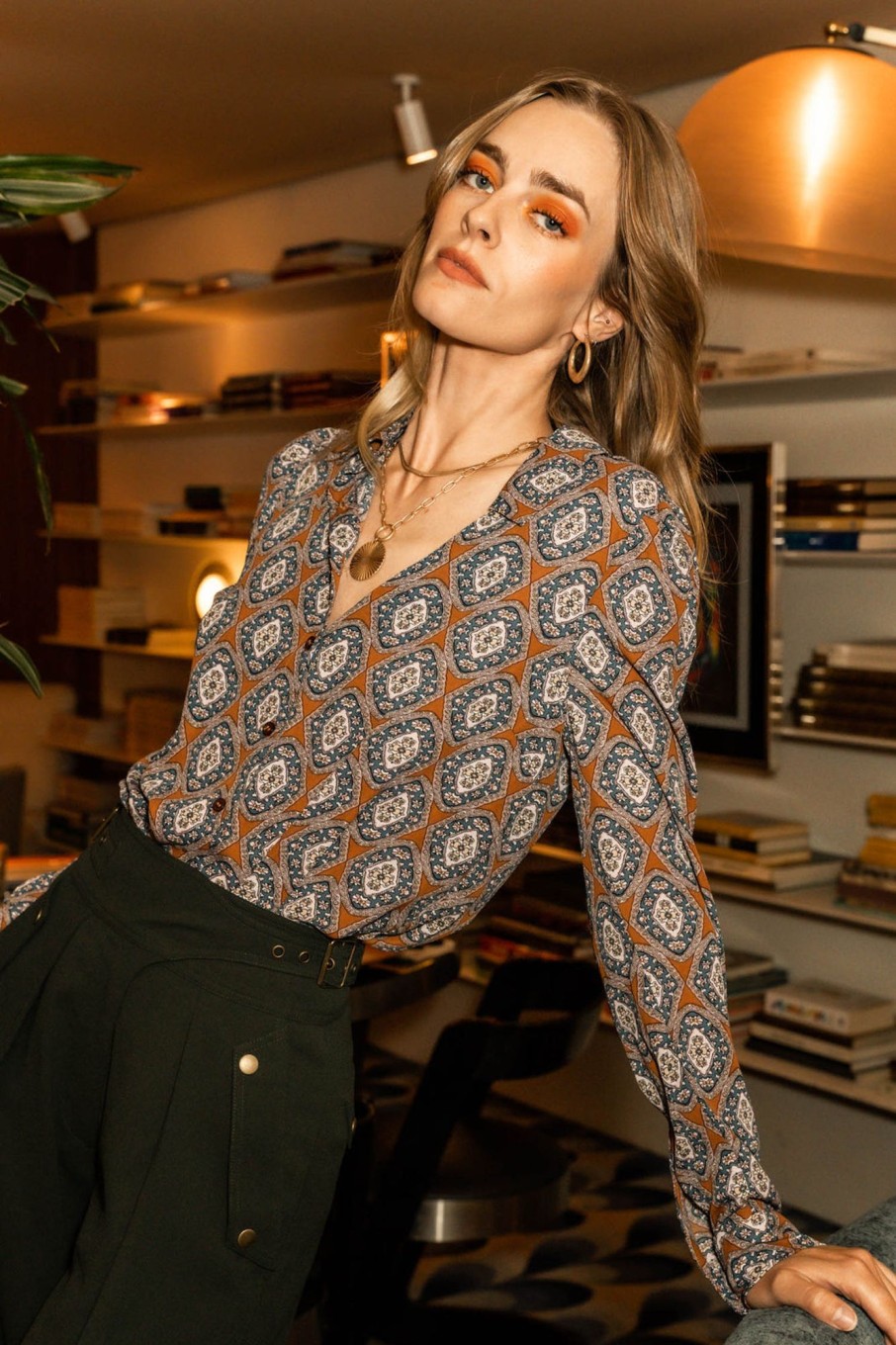 Clothing böhme | Patricia Button Up Blouse Camel