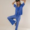 Clothing böhme | Clara Ribbed Pants In Blue