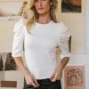 Clothing böhme | Andrea Mixed Media Top In Cream