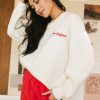 Clothing böhme | New England Embroidered Sweatshirt Cream