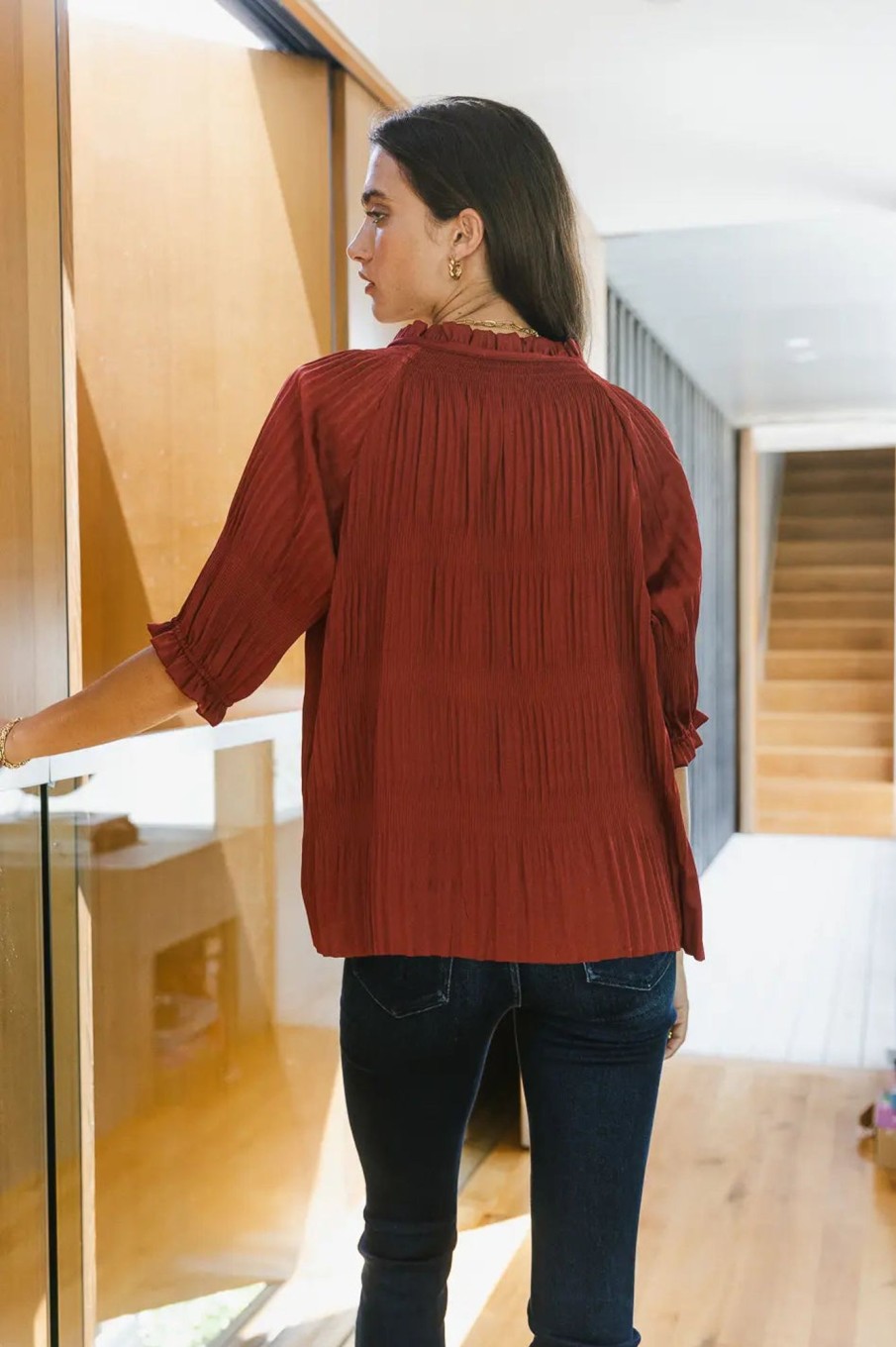 Clothing böhme | Killian Pleated Blouse In Brick