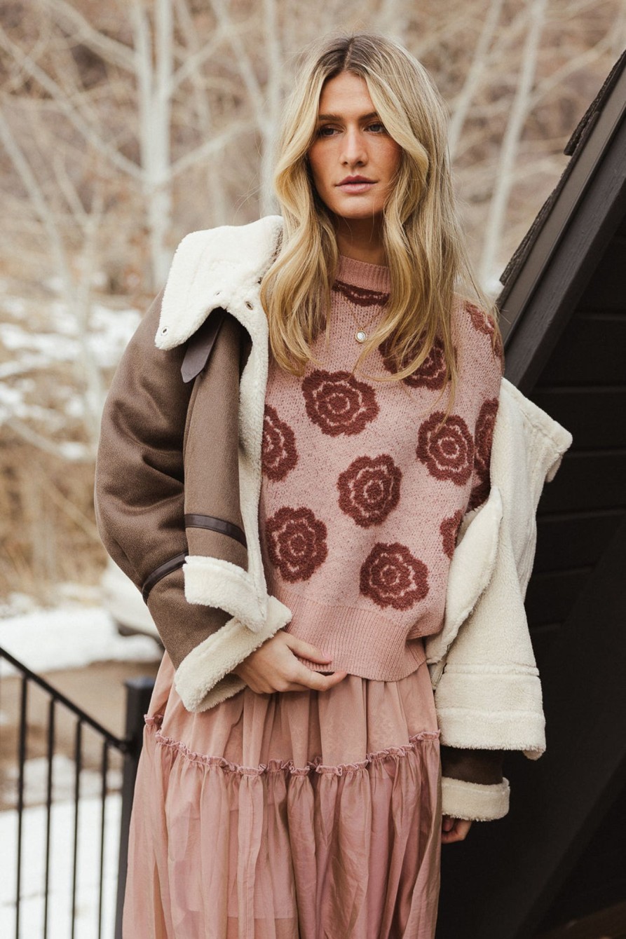 Clothing böhme | Isabel Floral Sweater Mauve