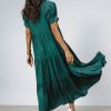 Clothing böhme | Amanda Tiered Dress In Hunter Green