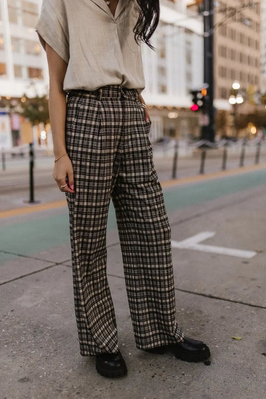 Clothing böhme | Allie Plaid Pants Black