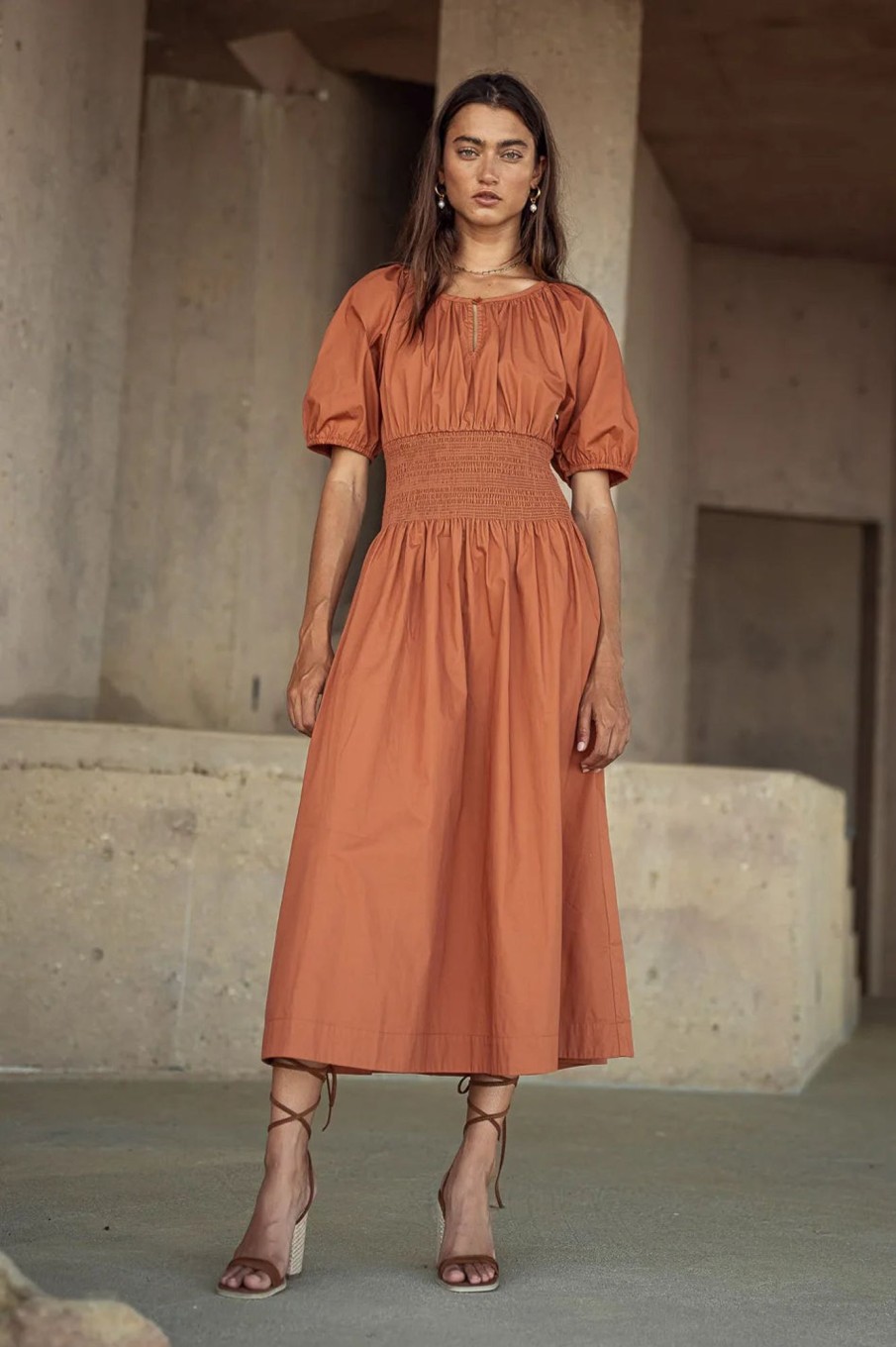 Clothing böhme | Jaxie Midi Dress In Rust