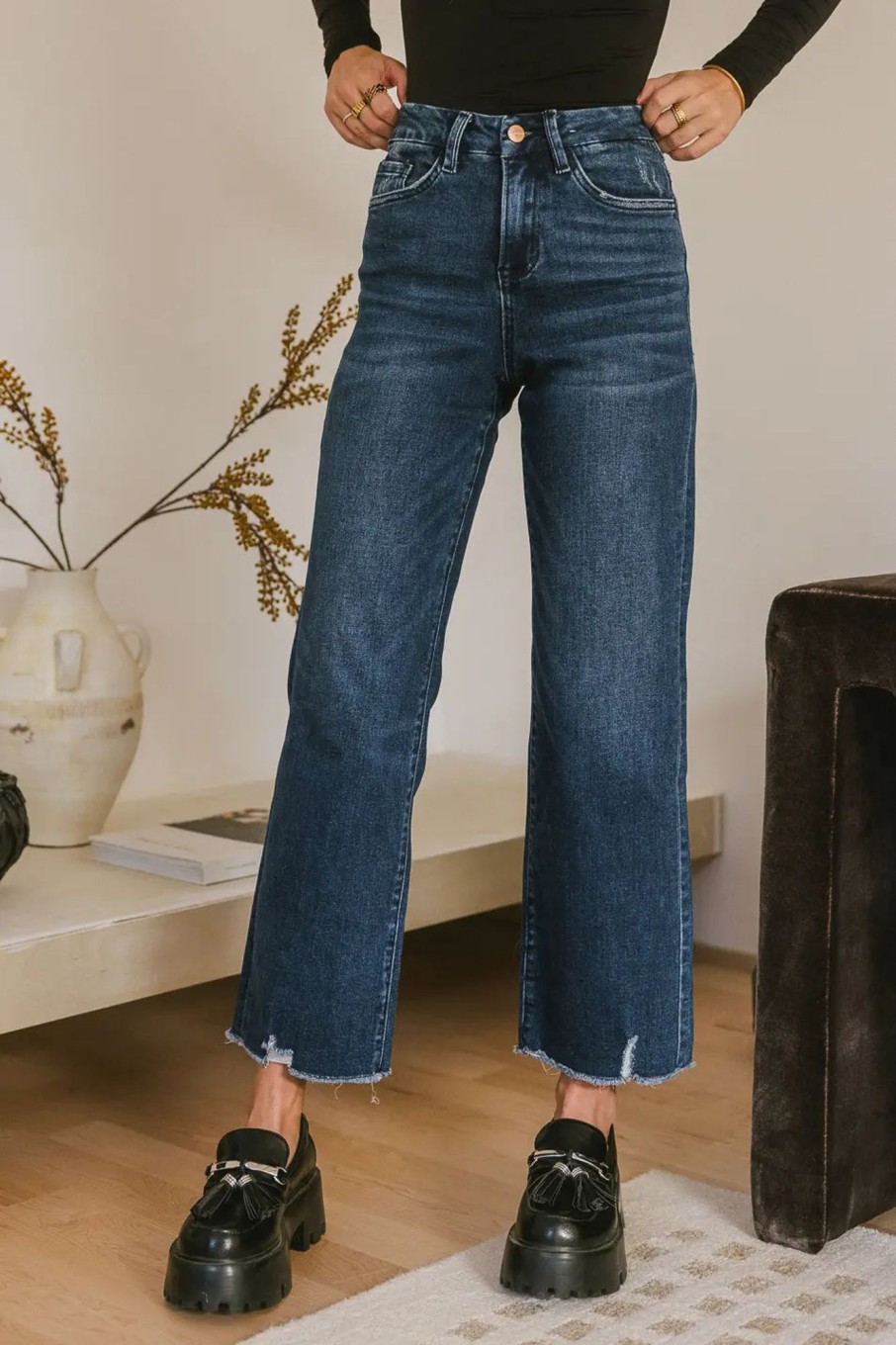 Clothing böhme | Maeve Relaxed Straight Leg Jeans Dark Wash