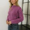 Clothing böhme | Noah Cable Knit Sweater In Purple