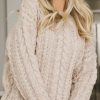 Clothing böhme | Annie Cable Knit Sweater In Taupe