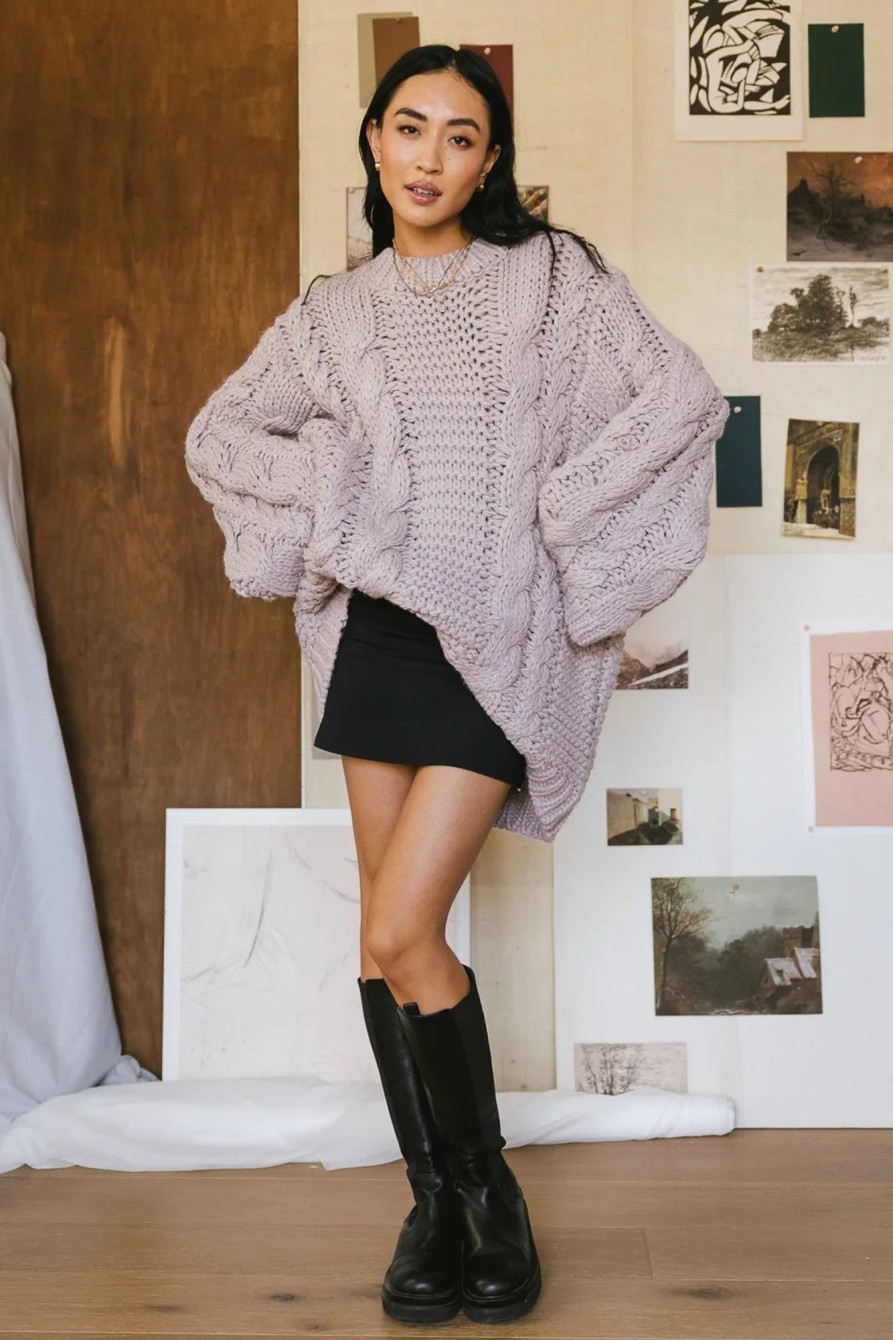 Clothing böhme | Melanie Oversized Sweater Mauve